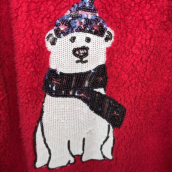 Time and Tru Fuzzy Polar Bear Sweater - Picture 5 of 6